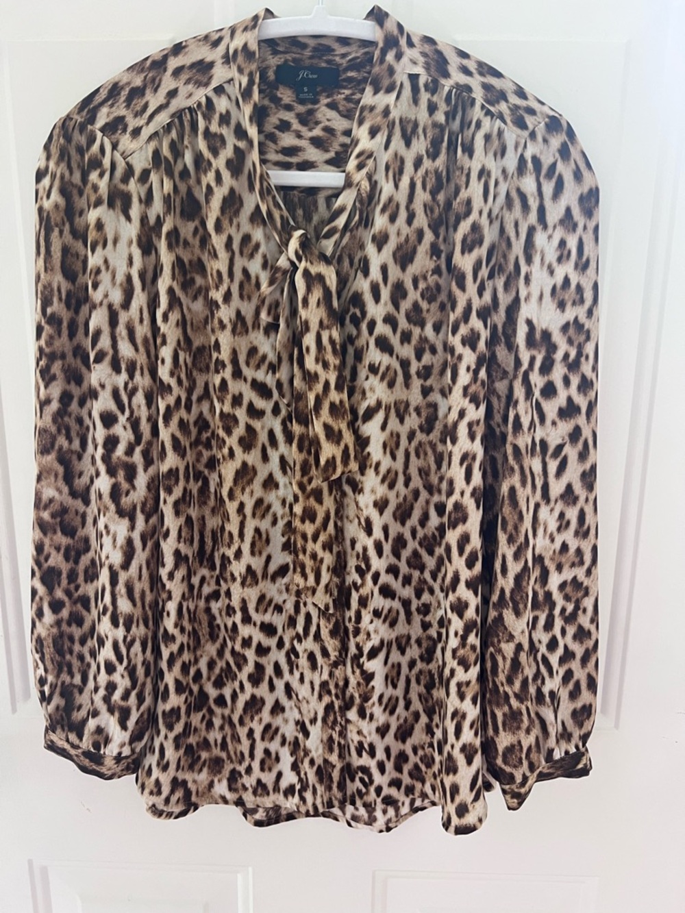 JCrew leopard print blouse